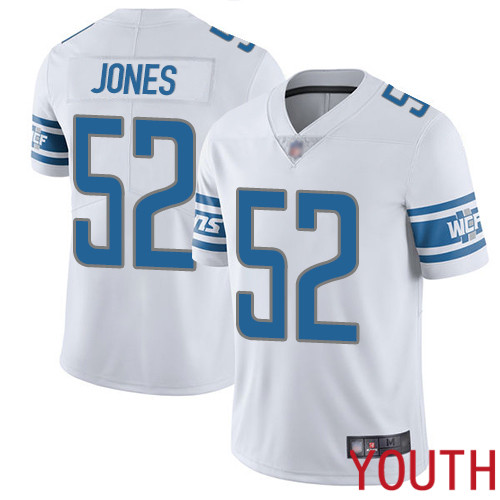 Detroit Lions Limited White Youth Christian Jones Road Jersey NFL Football #52 Vapor Untouchable